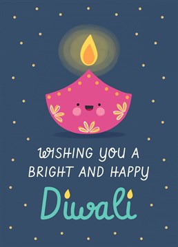 Wish someone a Bright & Happy Diwali with this cute card!