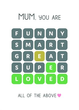 Tell your Mum she is loved with this Wordle inspired card!