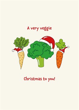 Nut roasts for all! Make them laugh with this veggie inspired Christmas card.