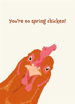 You're no spring chicken! Let them know with this fun Birthday card.