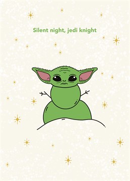 Silent night, Jedi Knight. Make them smile with this funny Christmas card.