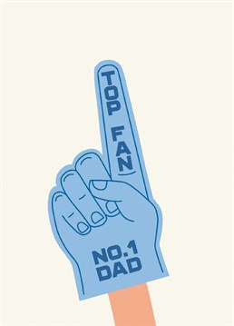 No.1 Dad Foam Finger - Fathers Day Card. Make them smile with this Cute Father's Day card.