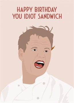 Happy birthday you idiot sandwich! Gordon Ramsey