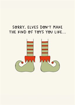 Raise an eyebrow or two with this cheeky Christmas card!