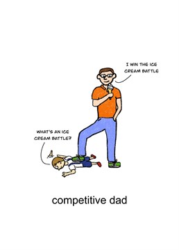 Know a competitive Dad? Let them know you're thinking of them with this great Birthday card from 'Drawed By Ross'