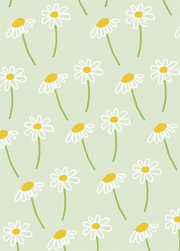 Daisy, daisy, give me your answer do    Celebrate Spring / Summer and all the seasons in between with this daisy patterned card; perfect for a gardener or someone who loves to make daisy chains