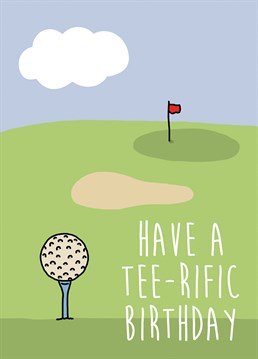 Do you have a golf enthusiast in your life? Then this is the card for you to give them on their birthday. It's a hole in one!