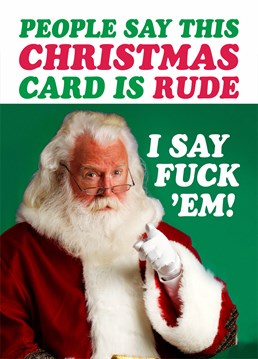 This Santa Claus doesn't have a naughty or nice list, only a cool list. A hilariously rude Dean Morris Christmas card, perfect for a relaxed friend or family member.