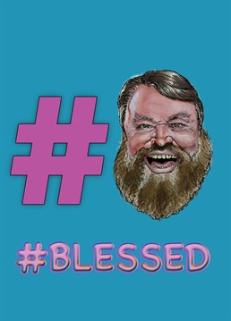 Do you know somebody who is #blessed? Then SHOUT THEIR GOOD FORTUNE FROM THE ROOFTOPS WITH THE WORLD'S LOUDEST BLESSED Anniversary card.
