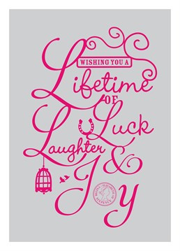 This lovely Good Luck Wedding card by Doodlelove is a perfect way to send your best wishes.