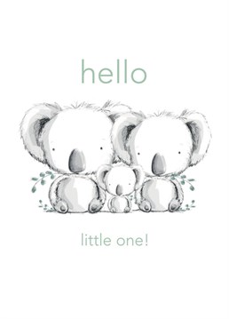 Welcome all the little one's into the world with this cute koala family!