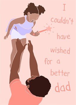 Send your dad this captured moment of happiness and love for Father's Day. The perfect Father's Day card for shared joy and childhood memories.