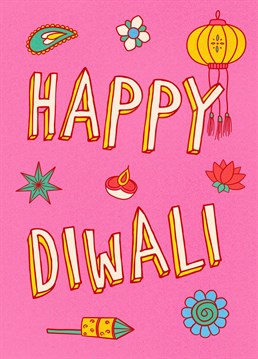 Send love, luck and happiness to your friends and family with this Diwali card.