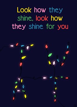 To your number one twit... The Christmas lights tangled and look what they happen to shine...  Best sang along to a Coldplay tune.