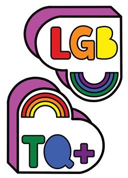 What better way to celebrate Pride and spread the love than with this LGBTQ+ bold and bright card, by Droplettedesign