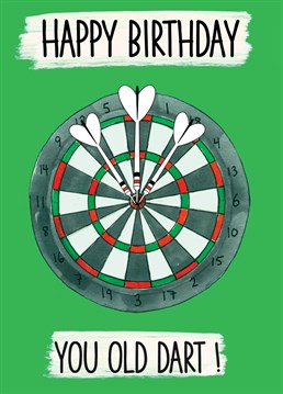 Birthday banter for the darts player.  Wish them a happy birthday with this brilliant card.