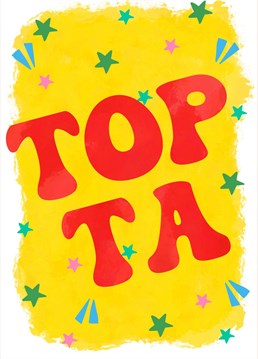 Make it pop for a TA who's top ! A thank you card for a Teaching Assistant.
