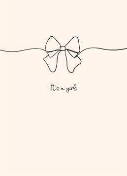 Welcome a baby girl into the world with this elegant bow design.