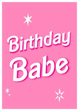 Send a hot pink card to a hot girl for their birthday, very on trend with a well loved Barbie colour palette.