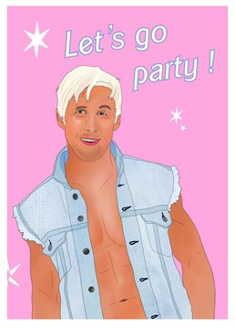 An all occasion card featuring Ken, for any upcoming party. With the new Barbie movie out, there's no time like now to have a little Ken and pink in your life.