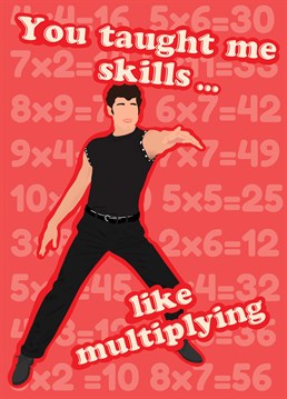 Send your teacher this brilliant thank you card that'll get them singing along to a Grease Lightening classic. John Travolta meets multiplication! Perfect for a math teacher but I know all class teachers would appreciate this one - adds a little fun to the last day!