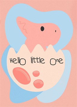 Welcome a little one into the world with the cutest baby dino, hatching out of it's egg!