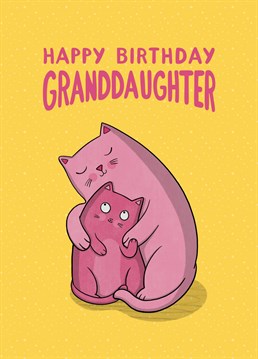 A purrfect Birthday card for a cat loving granddaughter.  Designed by Drawn to Cats.