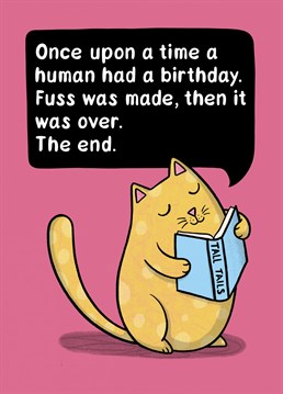 Settle down for a (very short) birthday story.  Designed by Drawn to Cats