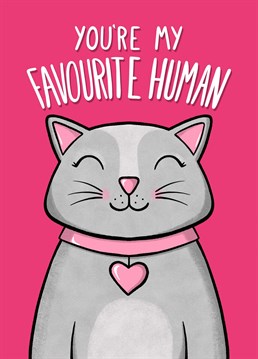 Great for Valentine's Day or an anniversary. A card that shows your, (and the cat's) love.