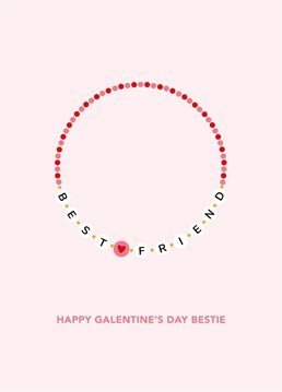 special greeting card featuring an illustration of a friendship bracelet, designed just for you. Embrace the power of friendship and the unbreakable bond among friends. Perfect for expressing love with your gal pals and commemorating your close-knit friendships.