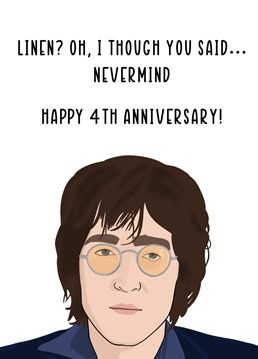 Send your loved one a traditional 4th anniversary gift with John Lennon
