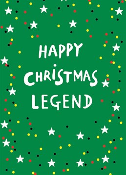 Wish a legend a very Merry Christmas with this card.