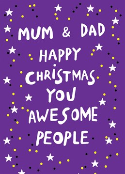 Perfect christmas card for awesome mum and dad