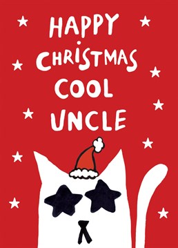 Cool christmas card for a cool uncle