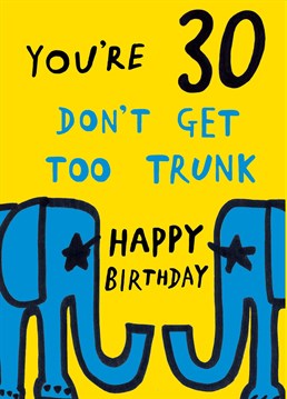 Perfect card for a 30th birthday