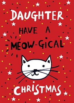 Daughter have a meow-gical christmas