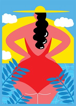 There's nothing better than sunbathing by the sea. Know a bathing beauty? Then send her this lovely Birthday card by Ana Jaks from East End Prints.