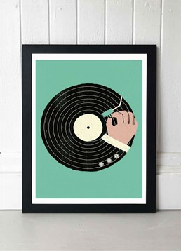 Celebrate the magic of vinyl with this suited DJ vinyl record print by Dale Murray. Available in A2 or A3, framed and unframed. Published by East End Prints and manufactured eco-consciously in the UK. Each time you buy a print or card from East End Prints we donate a percentage of each sale to Cool Earth who work alongside local communities to combat the effects of deforestation in the Amazon.<p>Please note this product is made to order and is non-returnable.</p><p>Cards and gifts are sent separately. View our Delivery page for more details on Gift processing and delivery times.</p>