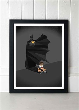 A fantastic Batman inspired print by Jason Ratliff. Part of his 'Walking Shadows' series. Available in A2 or A3, framed and unframed. Published by East End Prints and manufactured eco-consciously in the UK. Each time you buy a print or card from East End Prints we donate a percentage of each sale to Cool Earth who work alongside local communities to combat the effects of deforestation in the Amazon.<p>Please note this product is made to order and is non-returnable.</p><p>Cards and gifts are sent separately. View our Delivery page for more details on Gift processing and delivery times.</p>
