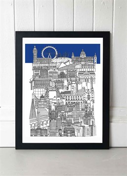 Iconic hand-drawn illustration of a cross section of London, panoramic print features London?s urban architecture and landmark buildings. Available in A2 or A3, framed and unframed. Published by East End Prints and manufactured eco-consciously in the UK. Each time you buy a print or card from East End Prints we donate a percentage of each sale to Cool Earth who work alongside local communities to combat the effects of deforestation in the Amazon.<p>Please note this product is made to order and is non-returnable.</p><p>Cards and gifts are sent separately. View our Delivery page for more details on Gift processing and delivery times.</p>