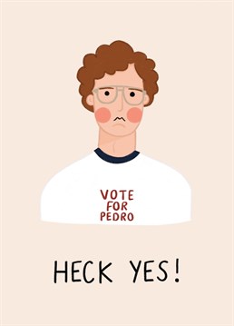 Heck yes!! Send your congrats with this illustrated Napoleon Dynamite themed card! Gosh!!