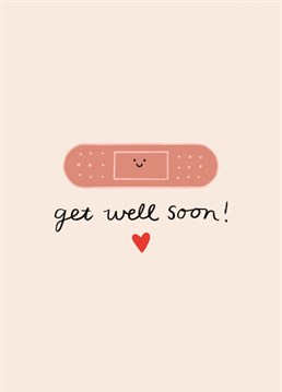 Let your loved ones know you're thinking of them with this cute, illustrated 'Get Well Soon' card!