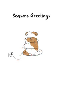 Any dog lover will adore this brilliant bulldog inspired Christmas card.