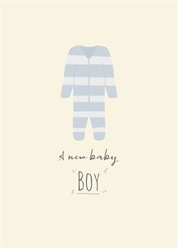 A lovely baby boy card for new parents! A cute and neutral themed new baby card