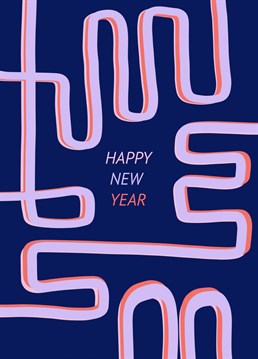 A fun, abstract design to wish a happy new year