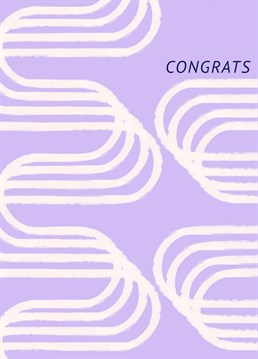 A simple graphic pattern design to wish congratulations