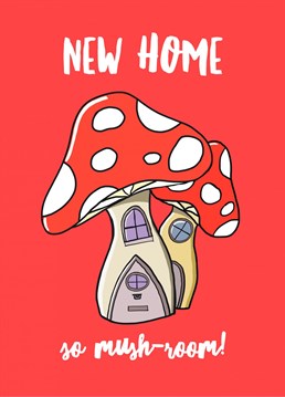 Cute Mushroom design New Home card.