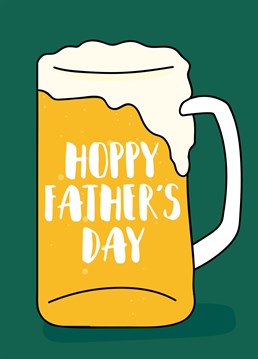 Does he like a beer or two? Or three? Then wish your Dad a hoppy Father's Day with this cute Father's Day card by Scribbler.