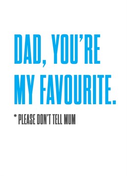 Did your Dad always say yes to your crazy plans when your Mum said absolutely not?! Then let him know what how that's influenced your feelings now with this silly Father's Day card by Scribbler.