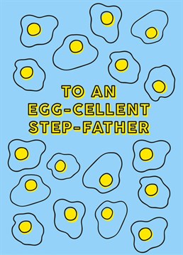 He's such a good egg! Make sure your step-dad knows it with this lovely Father's Day card by Scribbler.